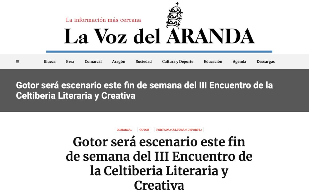 Gotor será escenario este fin de semana del III Encuentro de la Celtiberia Literaria y Creativa