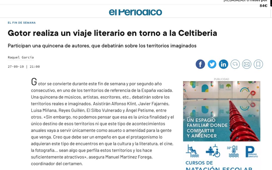 Gotor realiza un viaje literario en torno a la Celtiberia