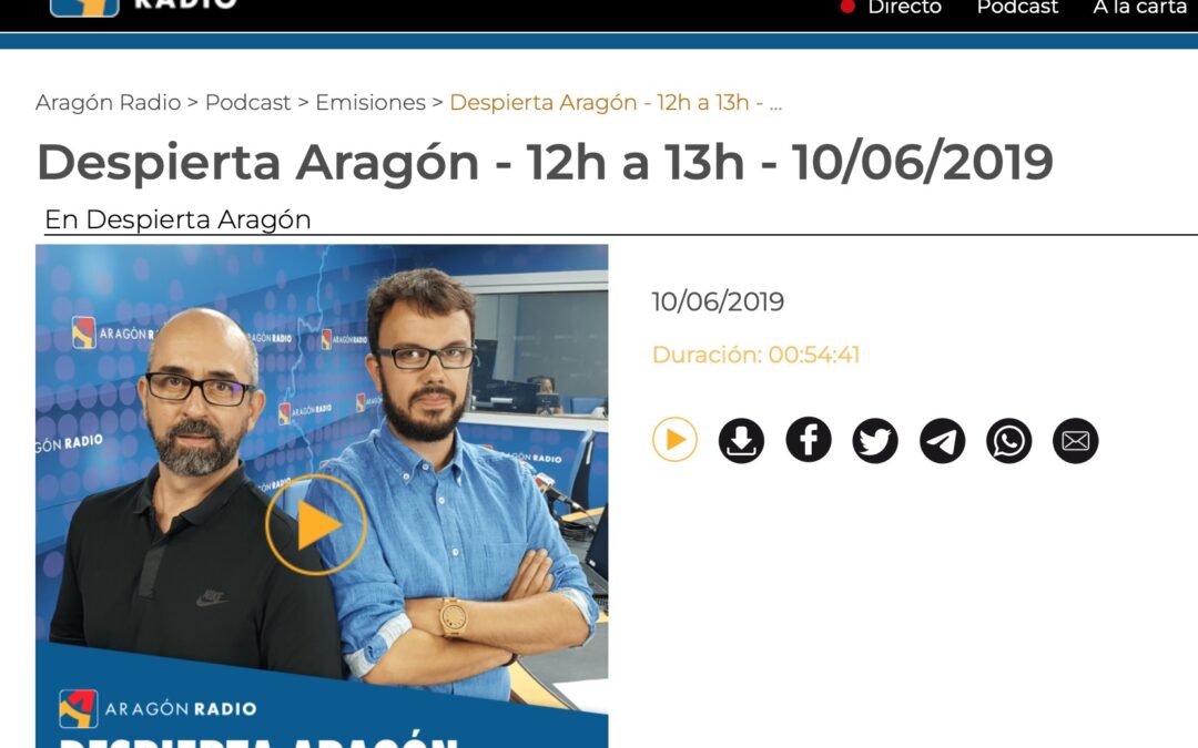 Despierta Aragón en Aragón Radio (42:25) 10.6.2019