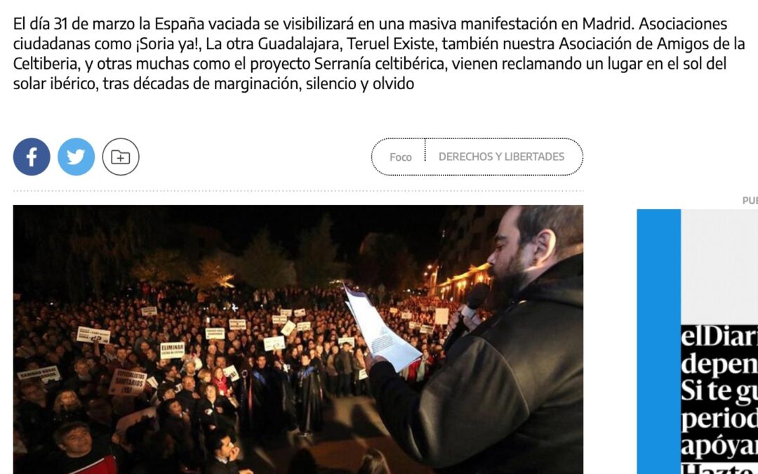 “España vaciada: urgente cuestión de Estado” El Diario.es.