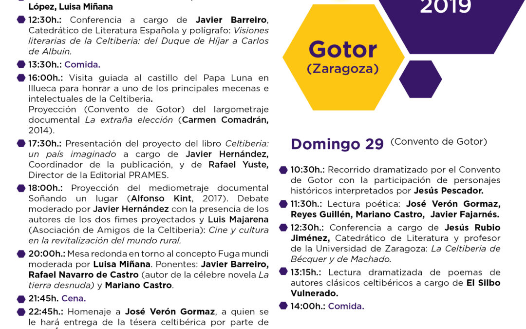 II ENCUENTRO EN TORNO A LA CELTIBERIA LITERARIA 2019