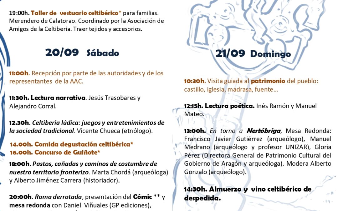 CALATORAO SEDE DE LA CULTURA CELTIBÉRICA en el VII Encuentro de la Celtiberia Literaria y creativa